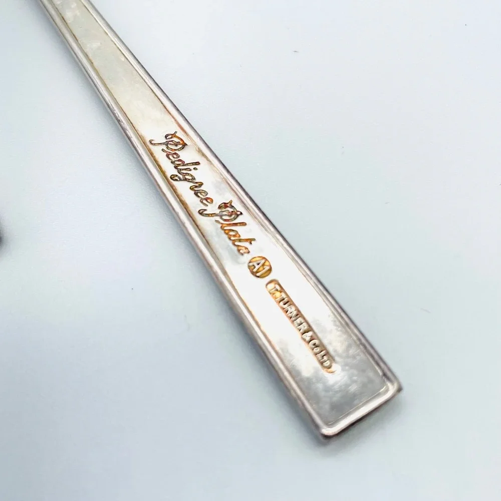 Turner &‎ Co Spoons Pedigree Plate Silverplate Windsor Pattern Set of 6 5.25